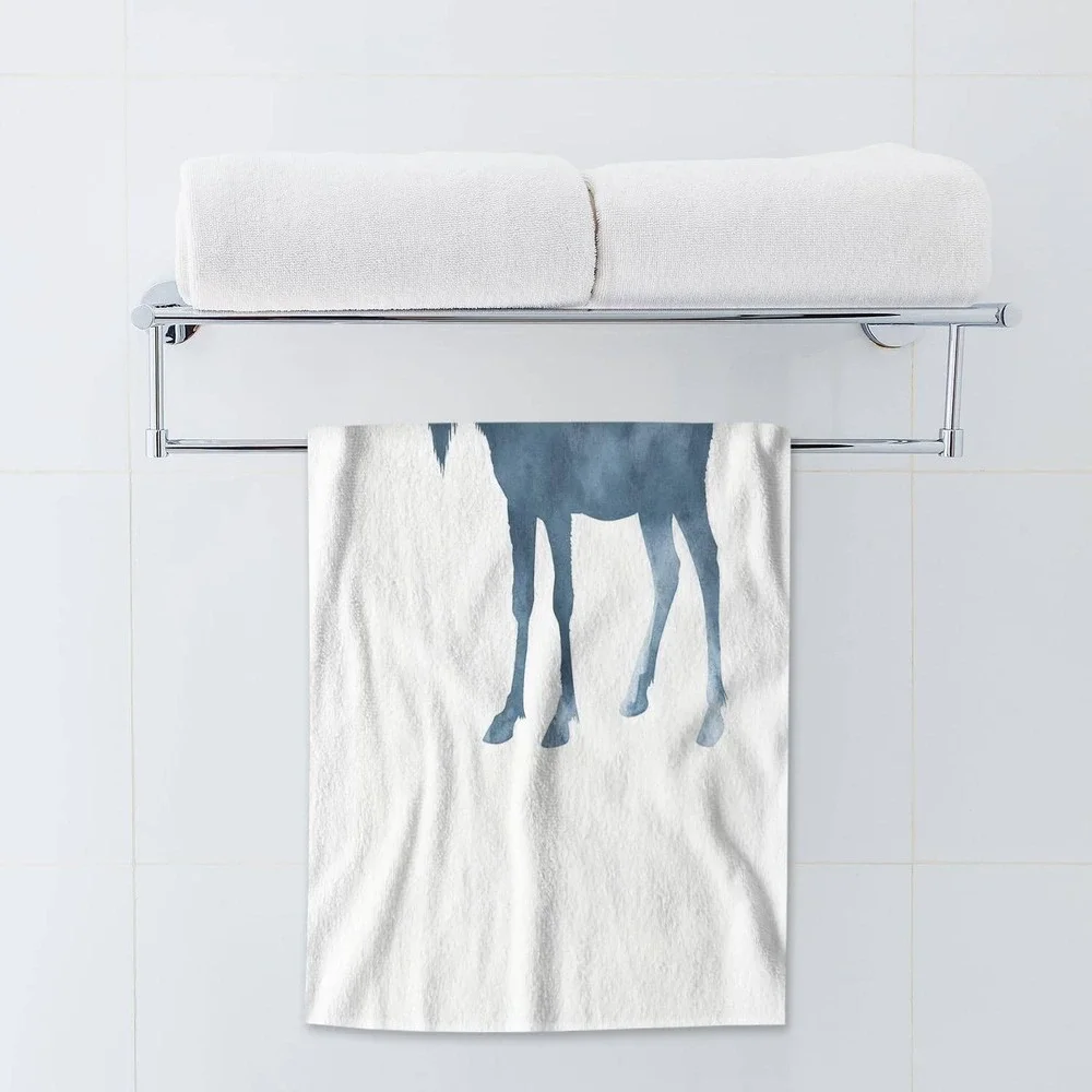 AOYEGO Moose Kitchen Hand Towel with Big Horns 15x30 Inch